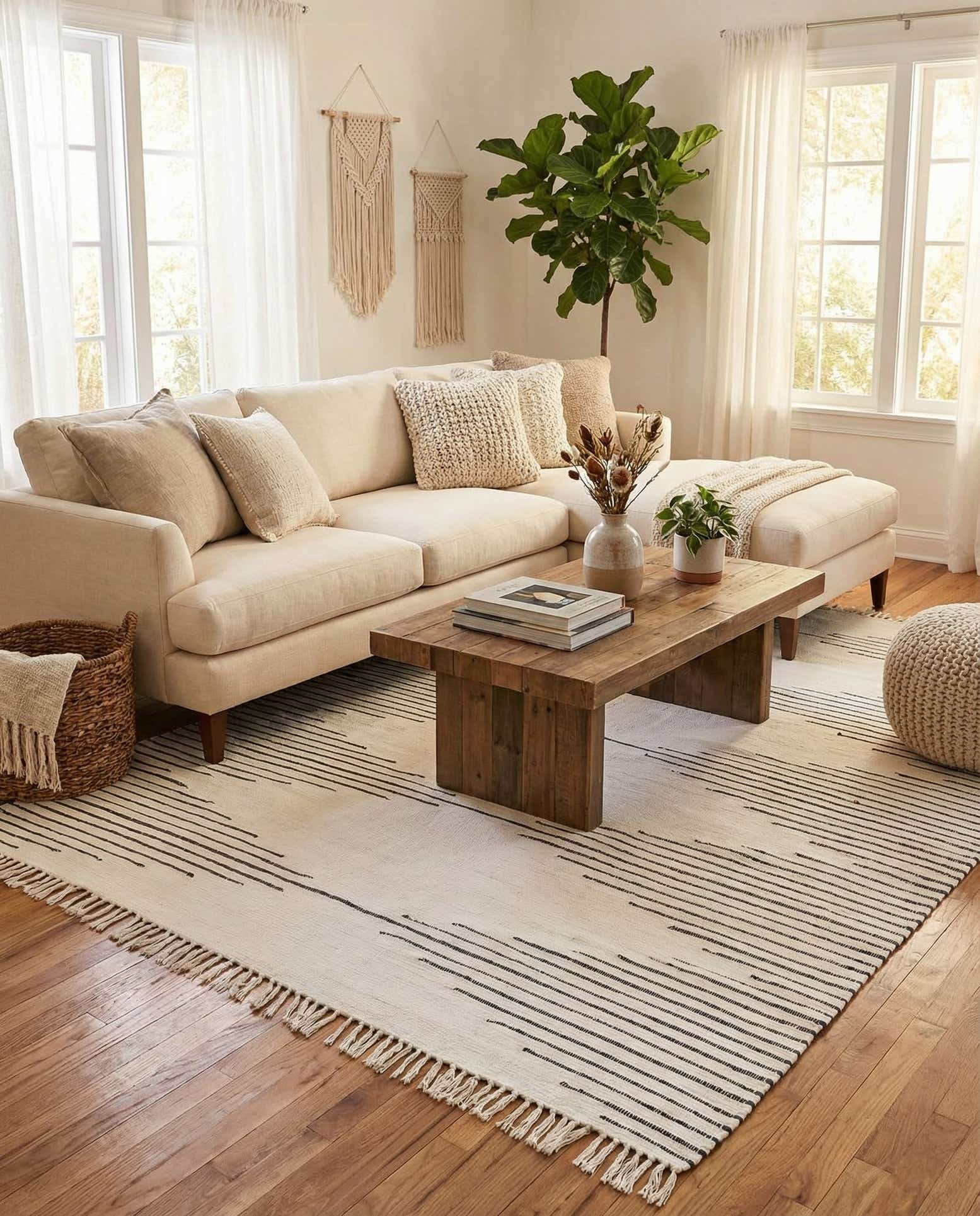 8' x 10' Hand Woven Chindi Cotton Rug