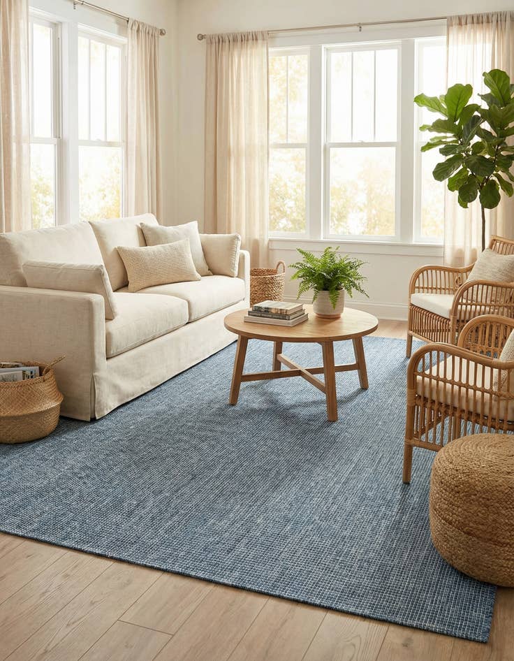 Detail image of 6' x 9'  Washable Solid Indoor / Outdoor Rug