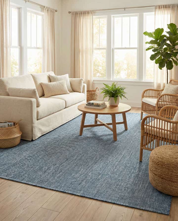 6' x 9' Easy-Clean Solid Indoor / Outdoor Rug