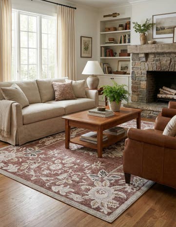 Dusty Rose Eco Traditional Rug