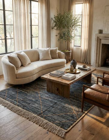 8' 1 x 10' 3 Hand Knotted Moroccan Wool Rug