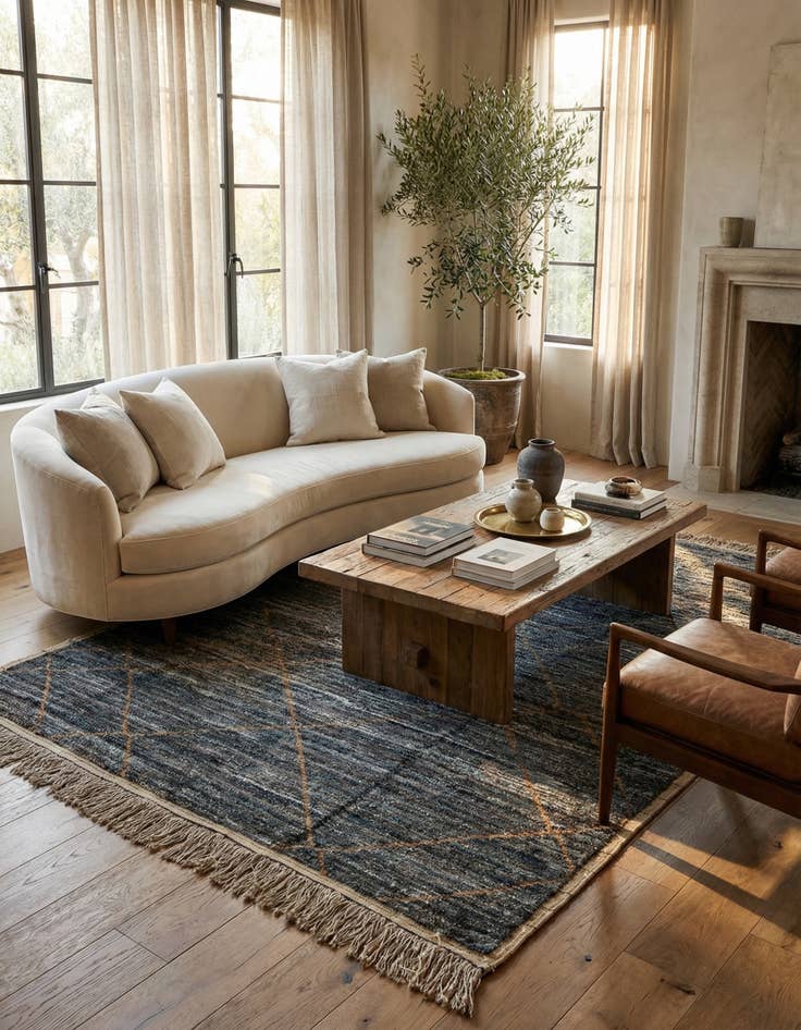 Detail image of 8' 1 x 10' 3  Hand Knotted Moroccan Wool Rug