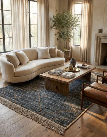 8' 1 x 10' 3 Hand Knotted Moroccan Wool Rug
