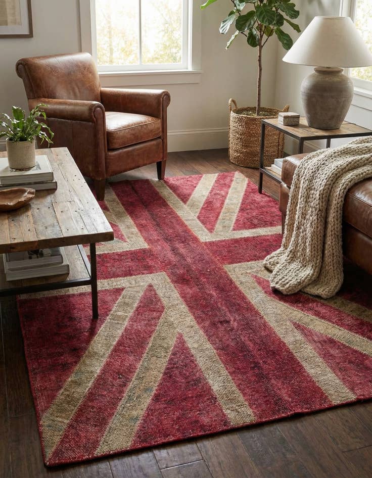 Detail image of 4' x 5' 10  Hand Knotted Ultra Vintage Persian Wool Rug