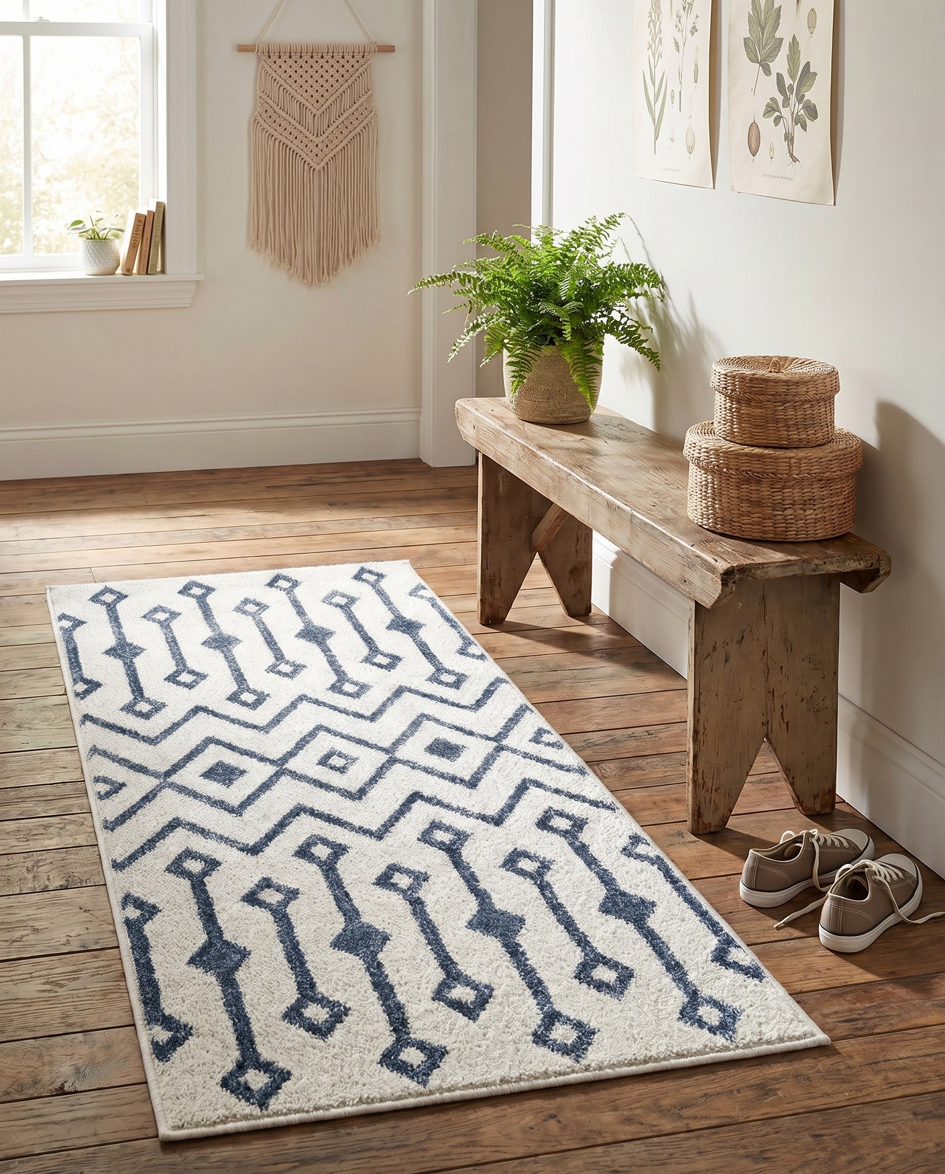 2' x 4' Bohemian Trellis Runner Rug