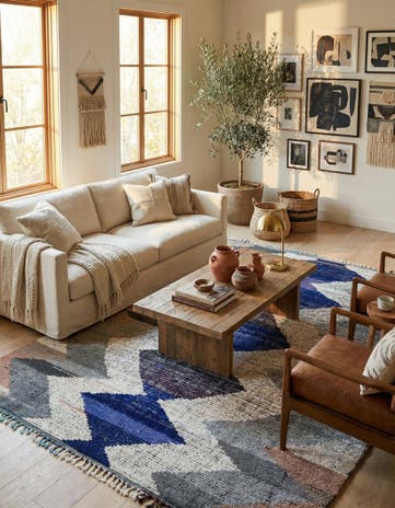 9' 4 x 12' 1 Hand Knotted Moroccan Wool Rug