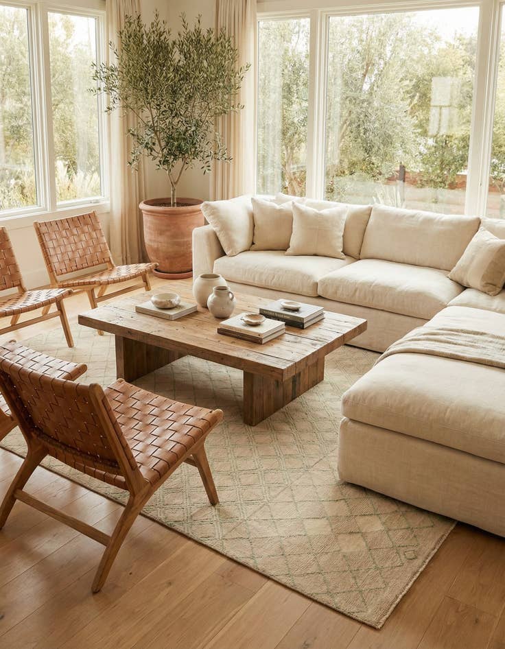 Detail image of 6' 5 x 10' 2  Hand Knotted Darya Wool Rug