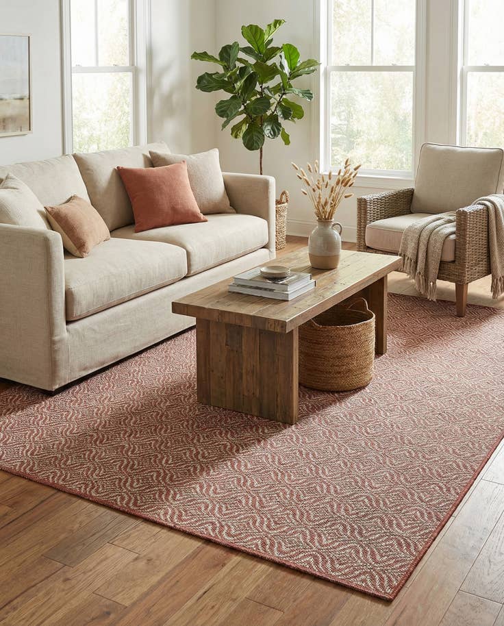 Detail image of 6' x 9' Easy-Clean Trellis Indoor / Outdoor Rug