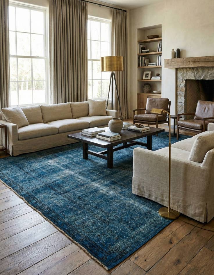 Detail image of 9' 10 x 12'  Hand Knotted Ultra Vintage Persian Wool Rug