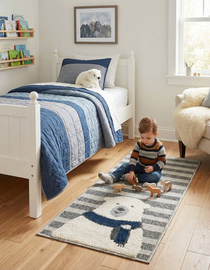 Detail image of 2' x 4' Whimsy Kids Runner Rug