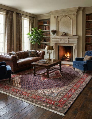 7' 6 x 10' 8 Heriz Wool Rug
