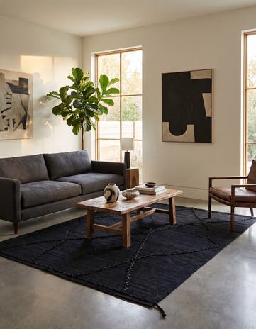 4' 4 x 5' 11 Hand Woven Kilim Modern Wool Rug