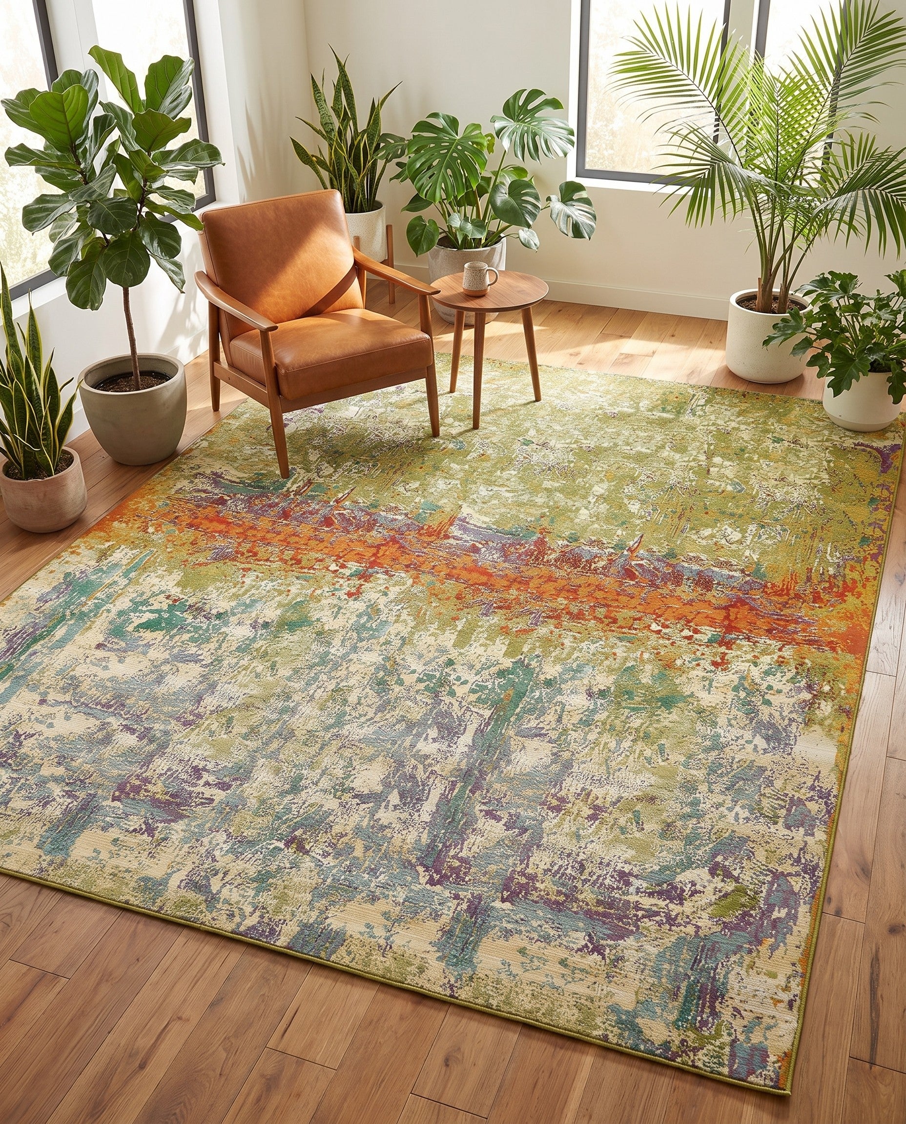 10' x 12' 2 Easy-Clean Modern Indoor / Outdoor Rug
