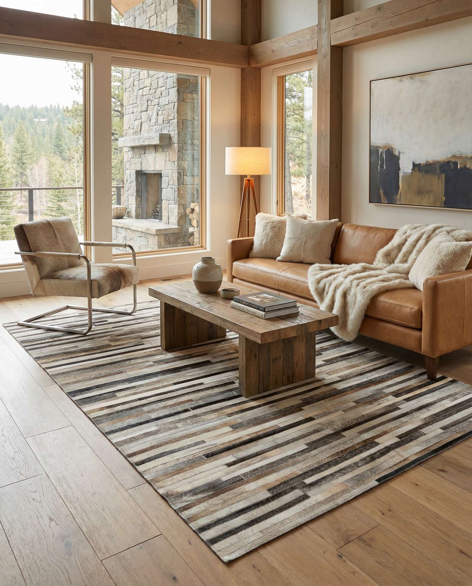 5' 2 x 8' Cowhide - Patchwork Rug