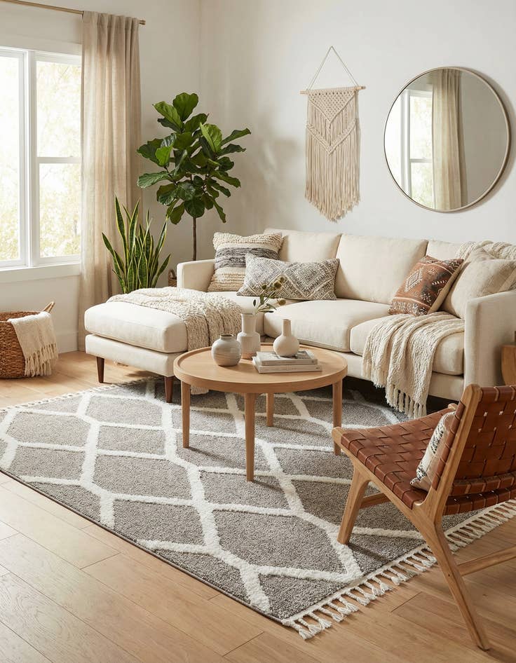 Detail image of  7' 10 x 7' 10 Boho Square Rug