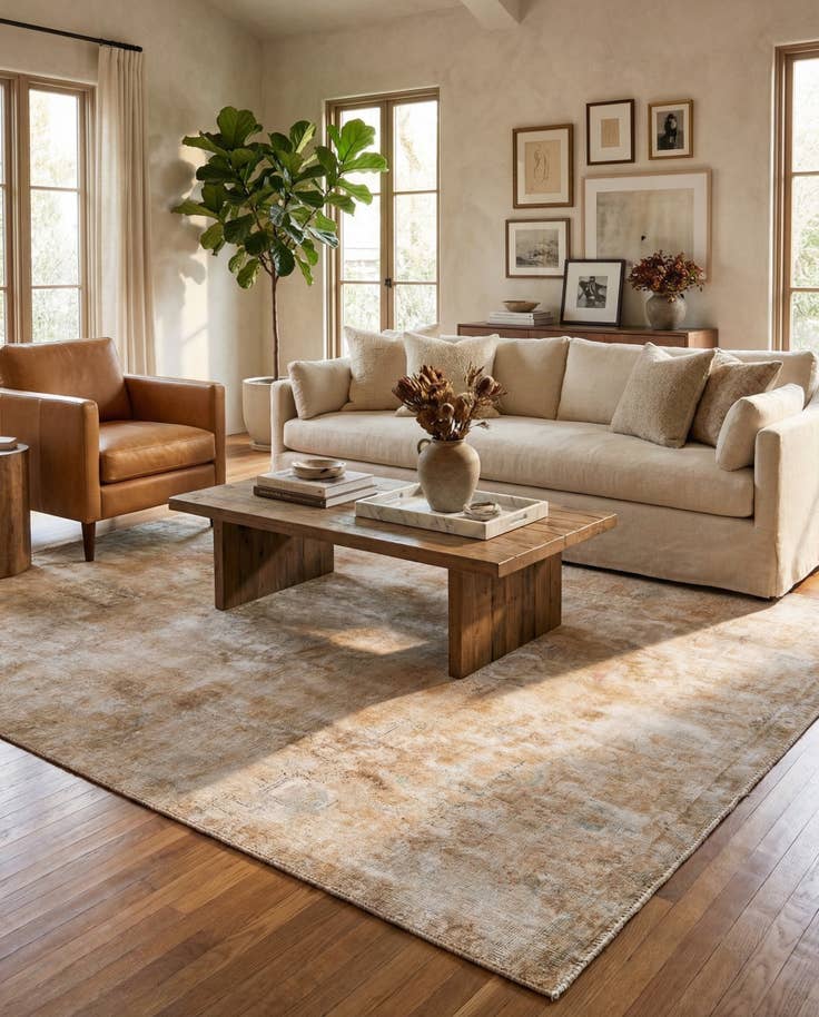 Detail image of 6' 5 x 9' 2 Hand Knotted Ultra Vintage Persian Wool Rug