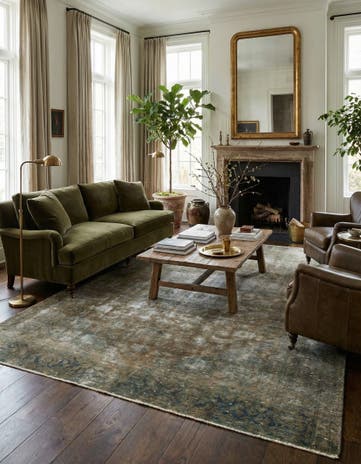 6' 9 x 8' 9 Hand Knotted Ultra Vintage Persian Wool Rug