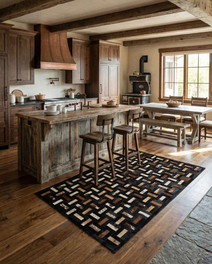 5' 3 x 8' 1 Cowhide - Patchwork Rug