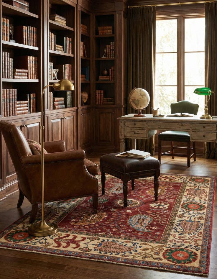 Detail image of 5' 1 x 6' 8  Hand Knotted Ariana Ziegler Rug