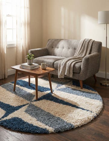 5' x 5' Lagom Shag Round Rug