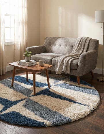5' x 5' Athena Shag Round Rug