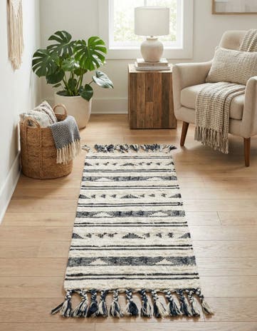 2' 2 x 6' 1 Hand Woven Arizona Wool Runner Rug