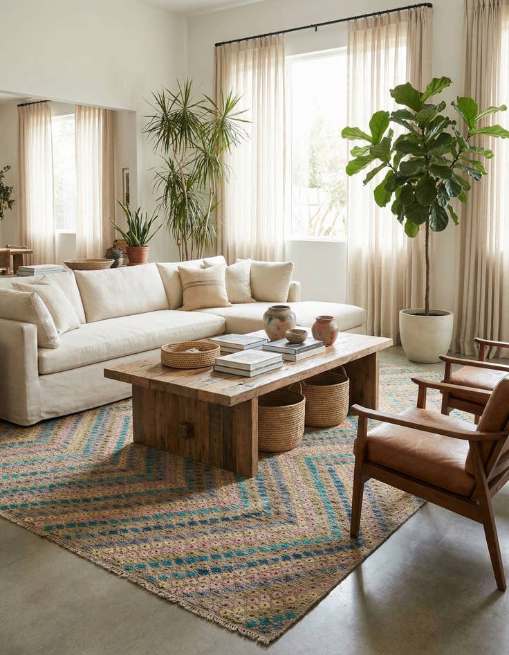 Detail image of 10' 1 x 13'  Hand Woven Kilim Modern Wool Rug