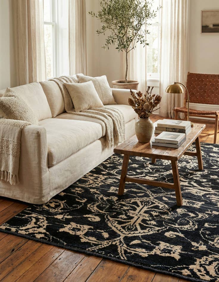 Detail image of 3' 10 x 6' 1  Hand Knotted Moroccan Wool Rug