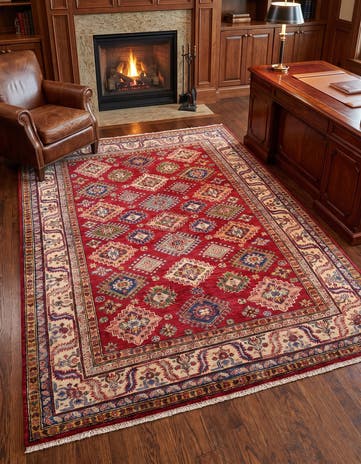 5' x 6' 8 Hand Knotted Kazak Rug
