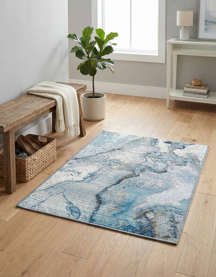 Detail image of  2' x 3'  Washable Modern Indoor / Outdoor Rug