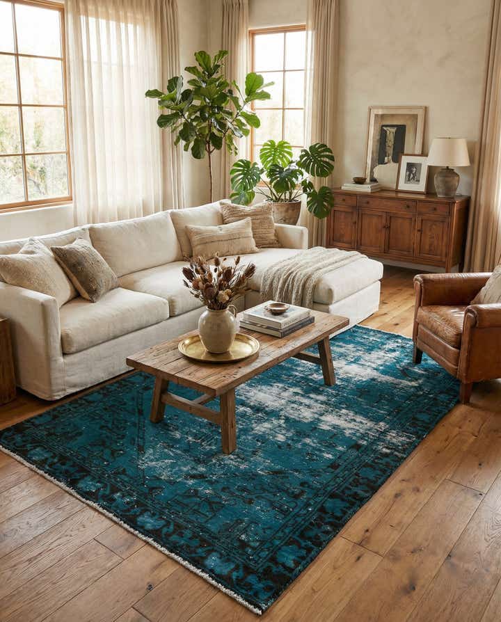 4' 1 x 7' Hand Knotted Ultra Vintage Persian Wool Rug
