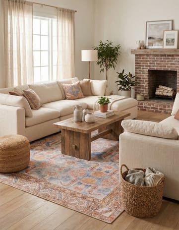 7' 6 x 10' 6 Washable Timeless Rug