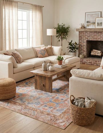 7' 6 x 10' 6 Washable Timeless Rug