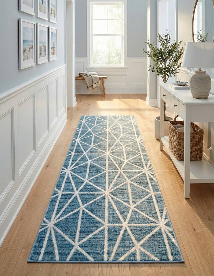 Detail image of  3' x 10' Lattice Trellis Runner Rug