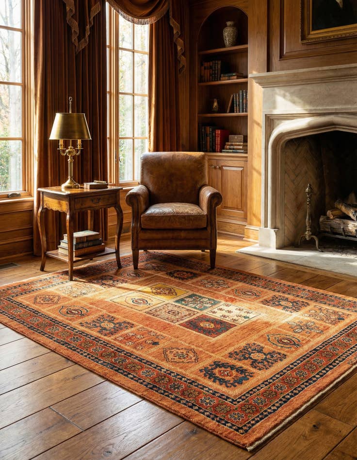 Detail image of 3' 6 x 5' Kashkuli Wool Rug