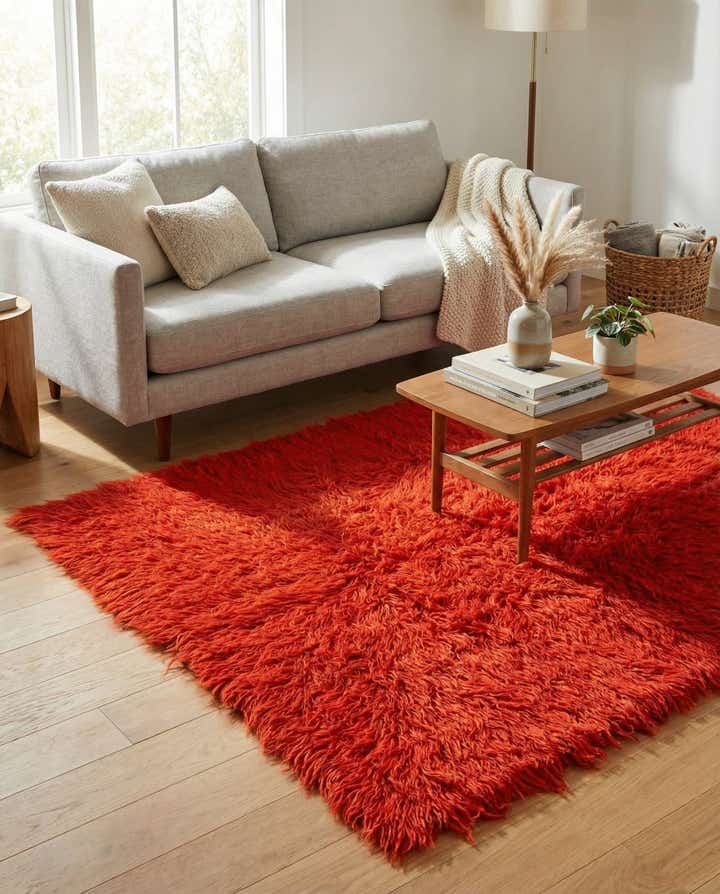 4' 5 x 5' 6 Hand Knotted Moroccan Wool Rug