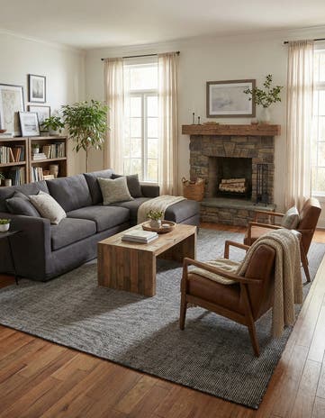 7' 1 x 10' Hand Woven Jill Zarin English Manor Farmhouse Wool Rug