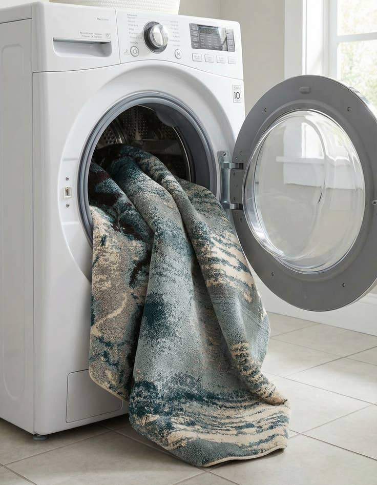 Detail image of 8' x 8'  Washable Casablanca Round Rug