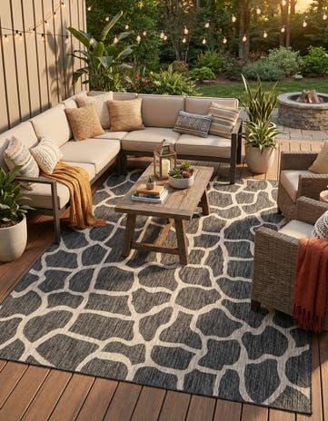 7' 10 x 11' Easy-Clean Safari Indoor / Outdoor Rug