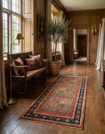 2' 7 x 6' 5 Luribaft Wool Runner Rug