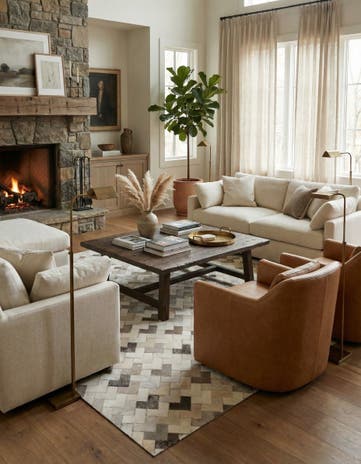 5' 3 x 7' 11 Cowhide - Patchwork Rug