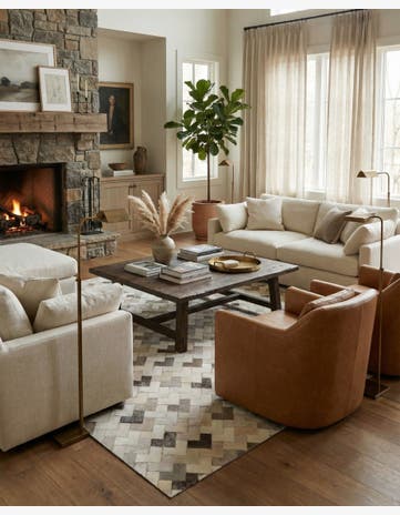 5' 3 x 7' 11 Cowhide - Patchwork Rug