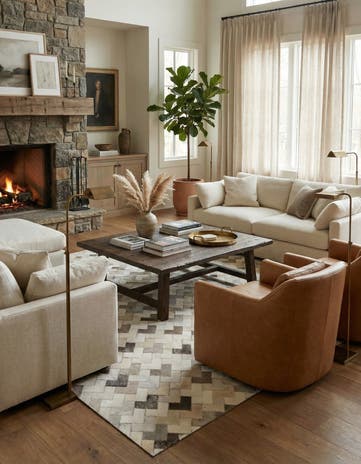 5' 3 x 7' 11 Cowhide - Patchwork Rug