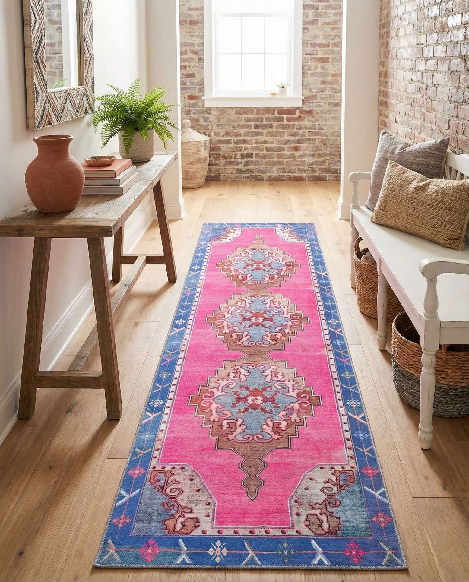 2' 6 x 10' Washable Timeless Runner Rug