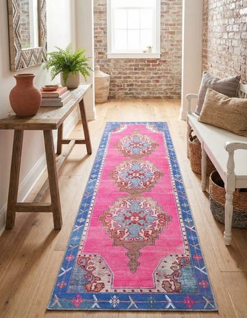 2' 6 x 10' Washable Timeless Runner Rug