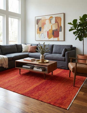 7' x 10' Hand Woven Kilim Modern Wool Rug