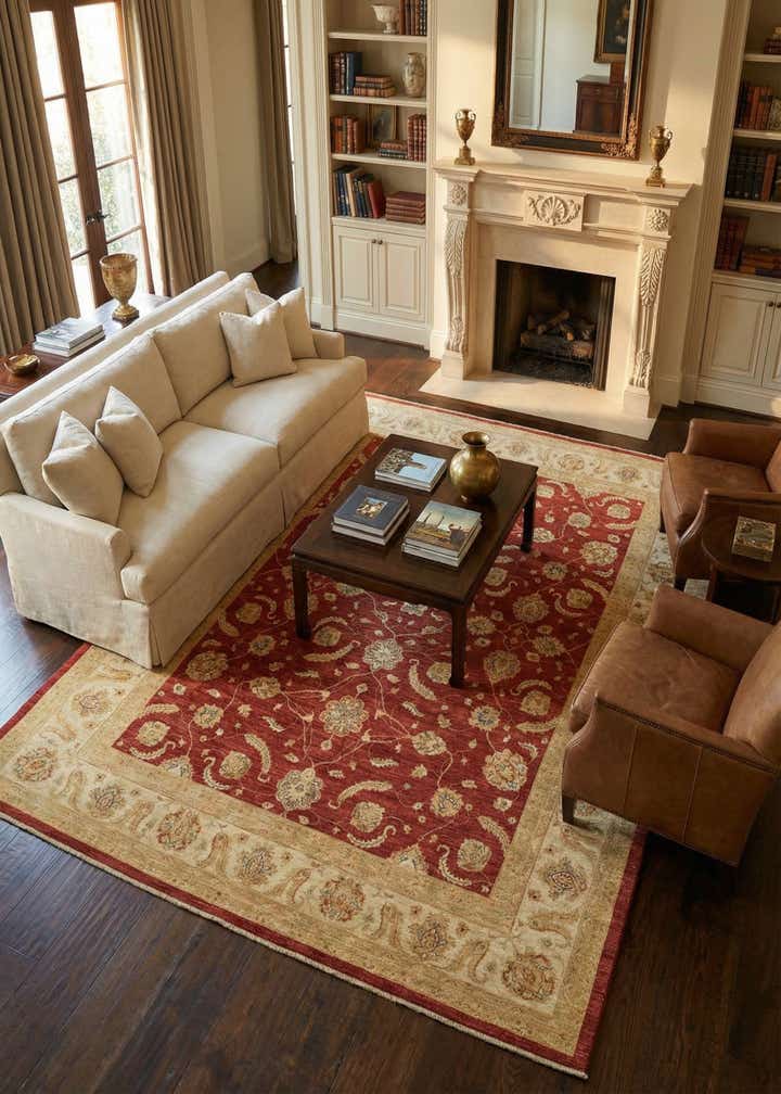 9' 10 x 13' 3 Hand Knotted Peshawar Ziegler Rug