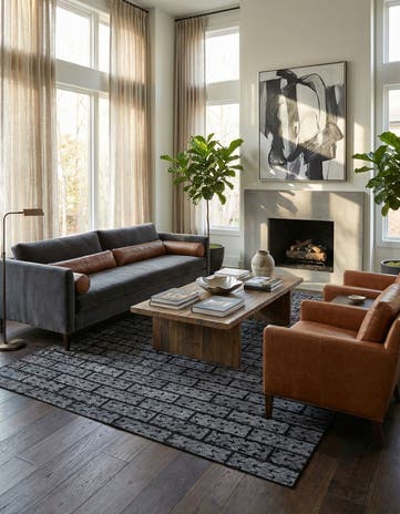 5' 1 x 7' 10 Cowhide - Patchwork Rug