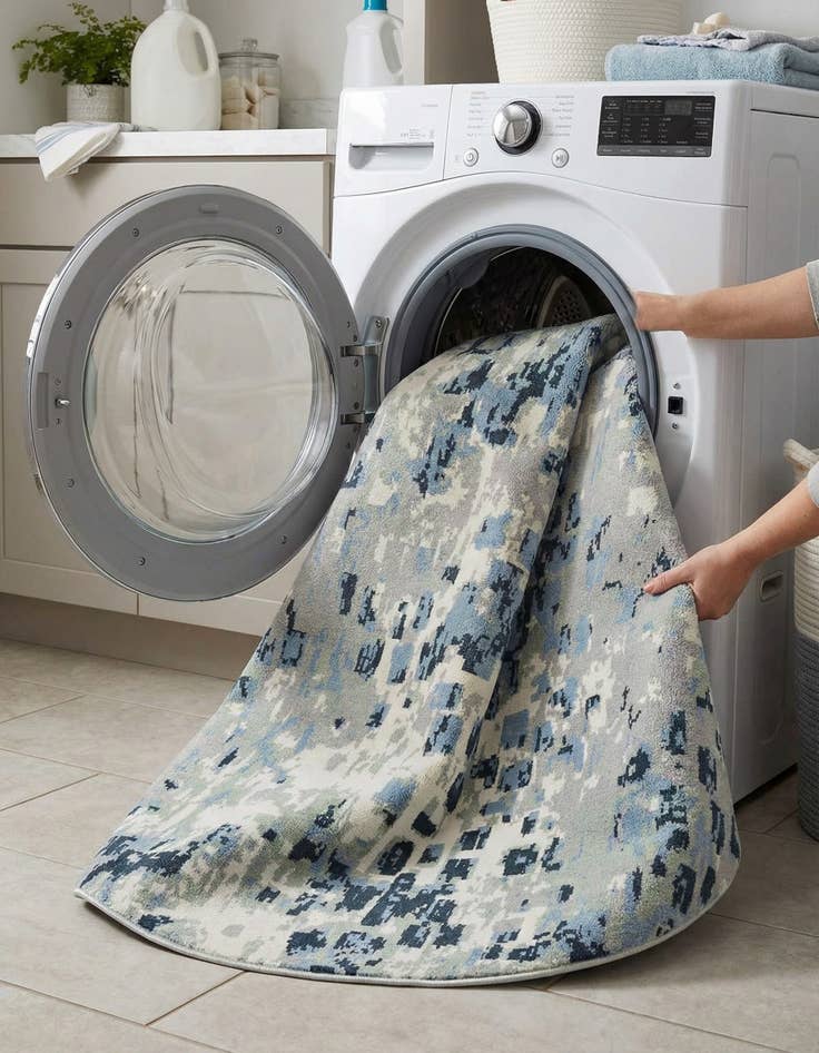 Detail image of  7' 10 x 7' 10 Kamala Washable Round Rug