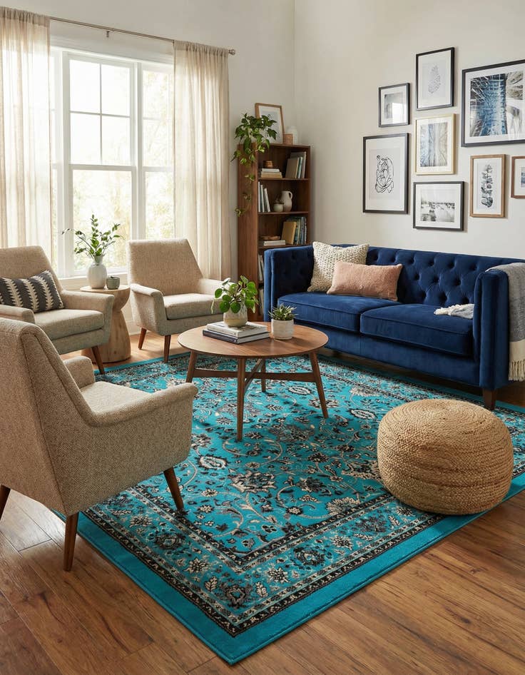 Detail image of  7' 10 x 7' 10 Yasmin Square Rug